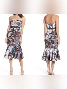 Revolve Keepsake Lost Dreams Midi Dress in Multi Floral Wedding Guest Size Small